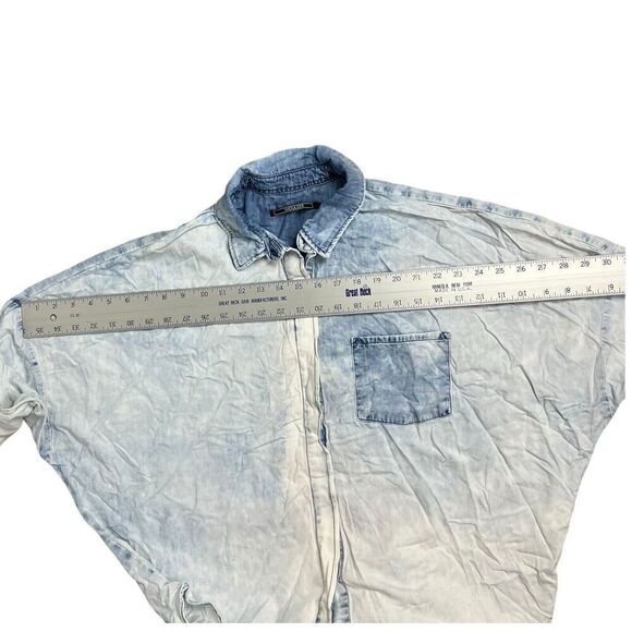 Sunday I’m‎ In Love Shirt WMNS L Blue Button Up Church Weekend Football Relaxed - Picture 4 of 9